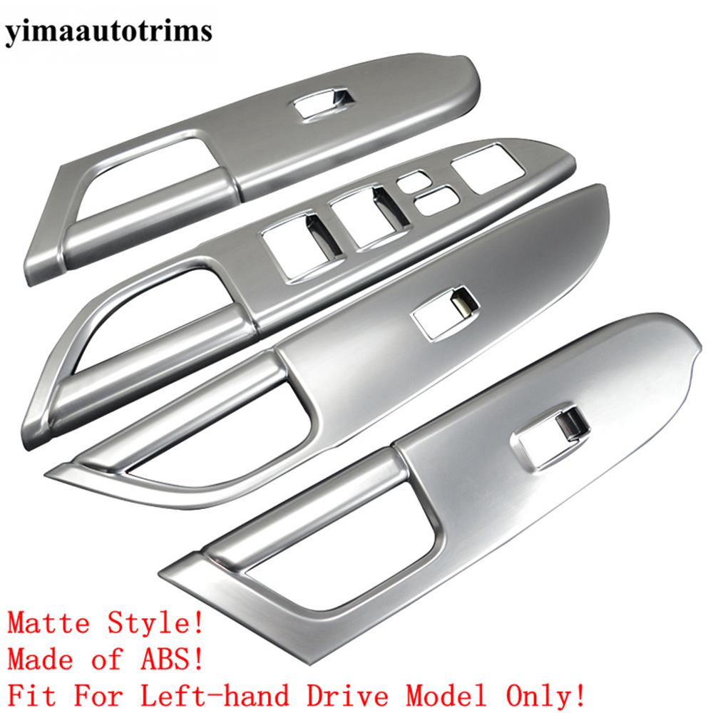 

Armrest Window Lift Button Control Panel Cover Trim ABS Carbon Fiber / Matte Interior Accessories For Mitsubishi ASX 2014 - Matte Style