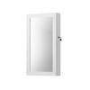 SONGMICS White Mirrored Lockable Jewellery Cabinet, Wall Mount Jewellery Organiser, Gift Idea