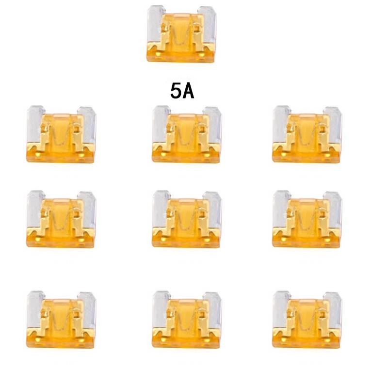 10PCS Micro Car Fuse Blade Type Mini Fuse Set 5A 7.5A 10A 15A 15A 20A 25A 30A 35A 40A with Clip