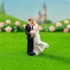 Bride and Groom Figurine Romantic Miniature Couple Figure Mini with for
