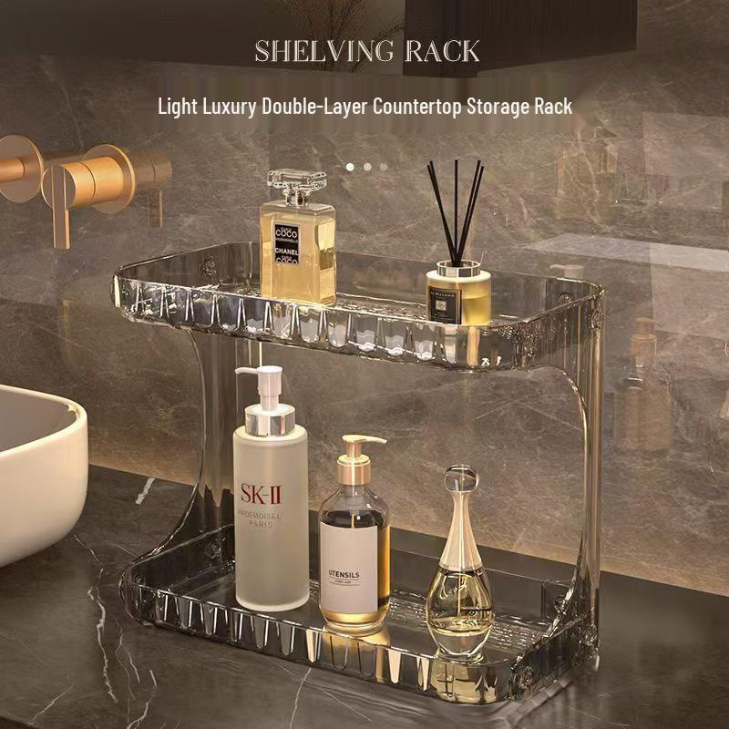 Luxury Bathroom Double-Layer Vanity & Countertop Organizer