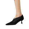 Francouzské retro špičaté krátké boty na tenkém podpatku s kotníčkovými botami Kitten Heels v kombinaci s elastickými vysokými podpatky hlubokého střihu pro ženy