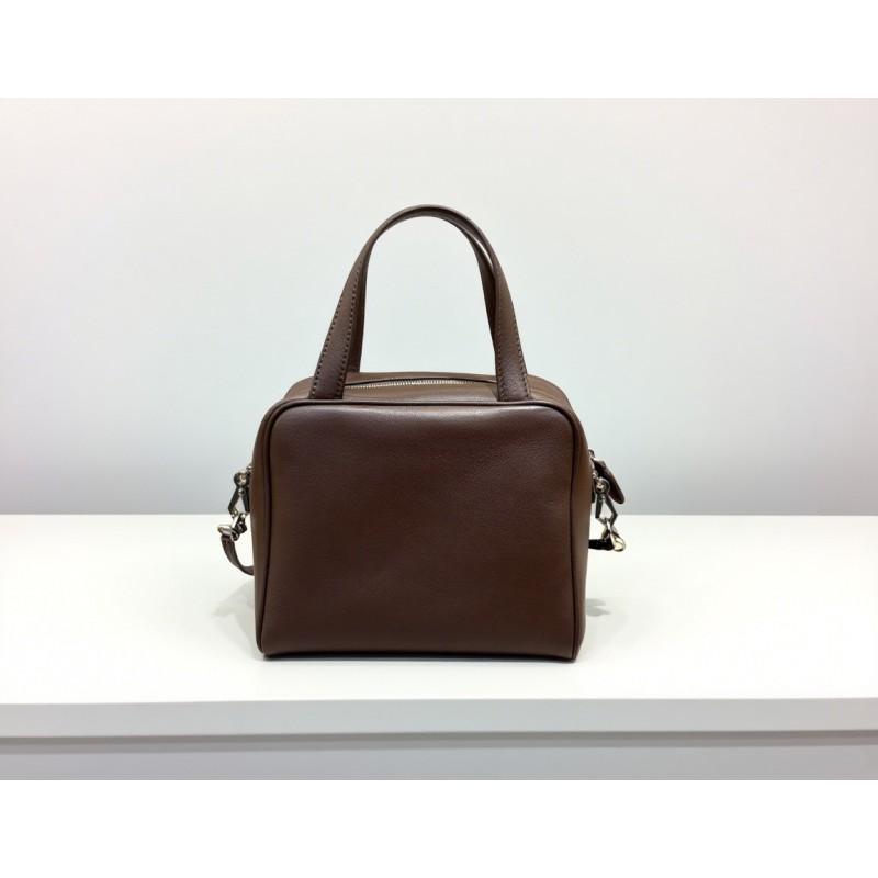 Minimalist Small Square Leather Crossbody Bag Genuine Lamb Skin Shoulder Women Daily Use