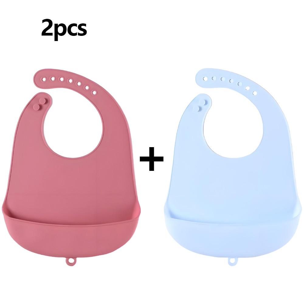 1/2pcs Food Grade Infant Eating Bibs Simple to Clean Baby Drool Towels Waterproof Children