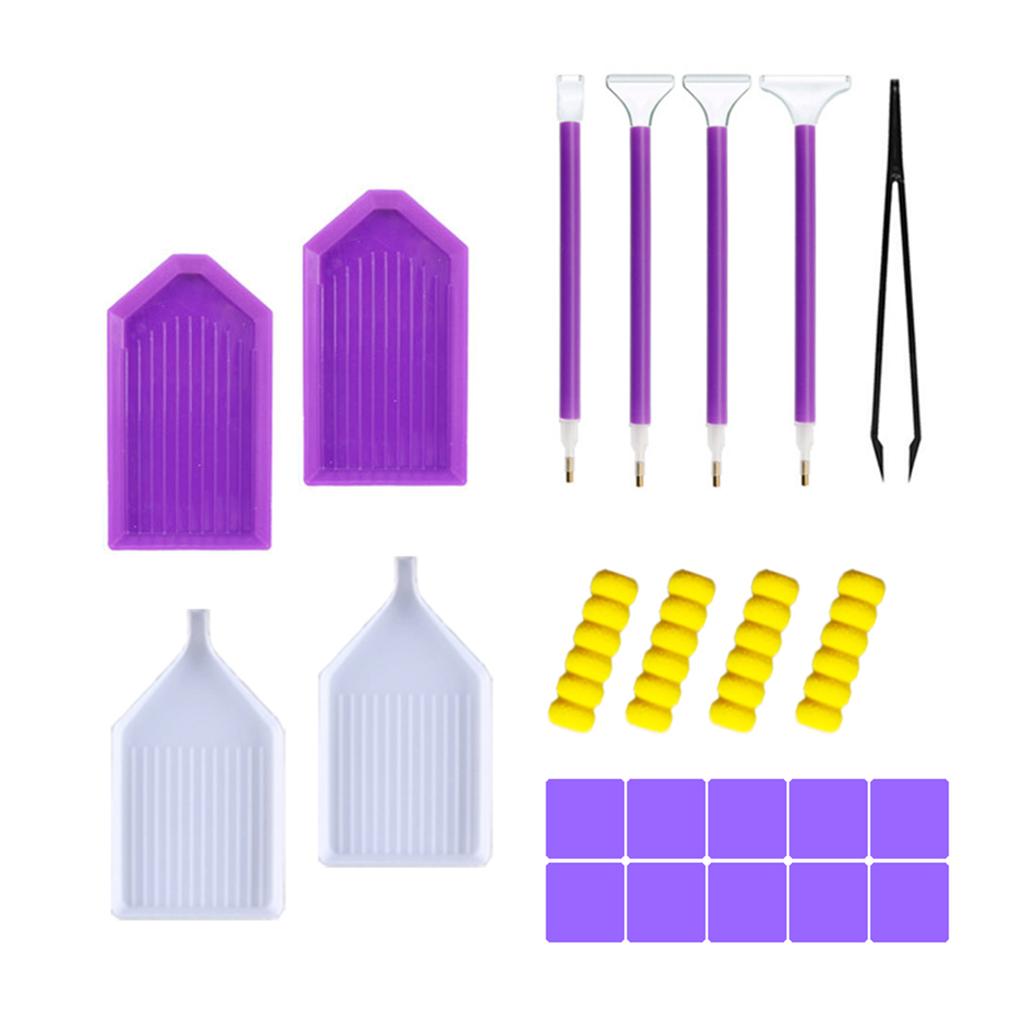 TOPSEAS Outils De Broderie Diamant, 132 Pièces Boîte De Rangement