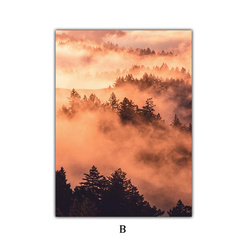 

Осенний ветер лиственный горький туман озеро водопад природные пейзажи настенная живопись на холсте плакаты на скандинавскую тему и принты Настенная картина 30x40cm No Frame