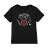 Camiseta Infantil Stranger Things Hellfire Flames 7-13 Años, Negra