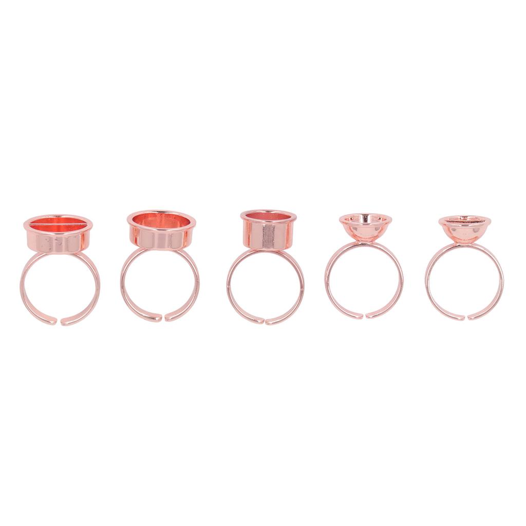 5pcs Microblading Tattoo Rings Cups Stainless Steel Rose Golden Tattoo Ink Rings Cups