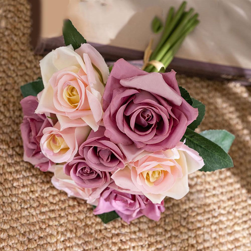 Simulated Flower Simulated Rose Bouquet Wedding Bouquet