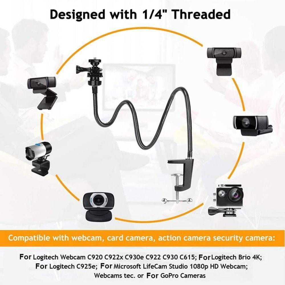 Schwanenhals Webcam Halterung Flexibler Webcam Halter Kamera Ständer für Brio 4K C925e C922x Schreibtisch