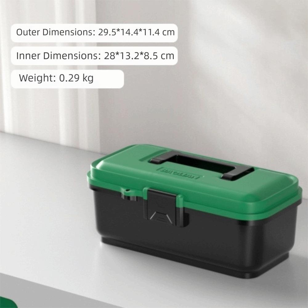 Large Capacity Toolbox Multifunctional Tool Case Durable Tool Organizer Boxes  Hardware green-small