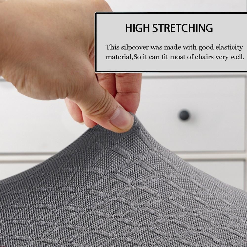Durable Short Back Bar Chair Cover Jacquard Elastic Stretch Slipcovers Waterproof Dustproof Chair Protectors Household