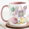 330ml Novelty Ceramic Coffee Mug Crochet Desk Decor Drinking Cup for Women, Adults, Yarn Lovers Home, Office, School, Tea, Milk