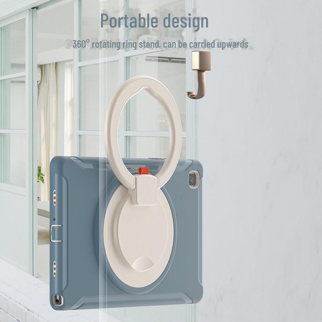 T500 Anti-drop Wall-mounted Ring Bracket Tablet Case for 10.4-inch Devices