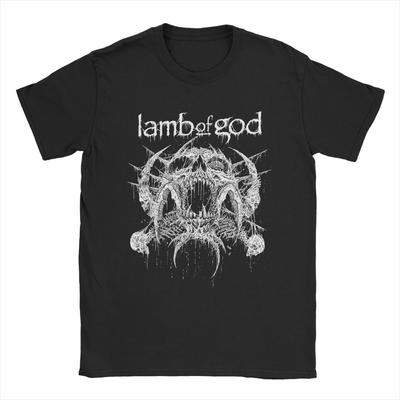Lamb Of God Grup Tişörtleri Erkek %100 Pamuk Komik Tişörtler O Yaka Tişörtler Kısa Kollu Giyim Baskılı