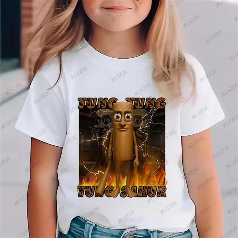 Cappuccina Ballerina Funnu Italian Brainrot Meme Cotton Children Tshirt Summer Sports Tees Boys Girls Clothes Casual Kids Tops