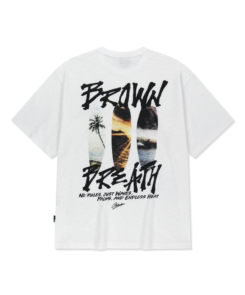 BROWNBREATH Brown Breath Surf Tee - White