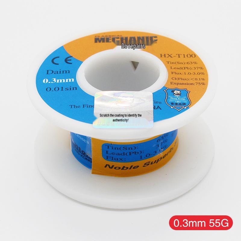 Repairman Rosin Core Solder Wire, 0.8mm, High-Brightness, Lead-Free, 0.5/0.6mm Options Available