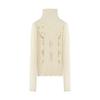 Winter 2025 Women's Slim Fit Embroidered High Collar Long Sleeve T-shirt