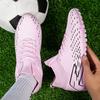 Men Soccer Shoes Short Nails Outdoor Training New High Help Ankle Protection Original Society Professional Football Field Boots