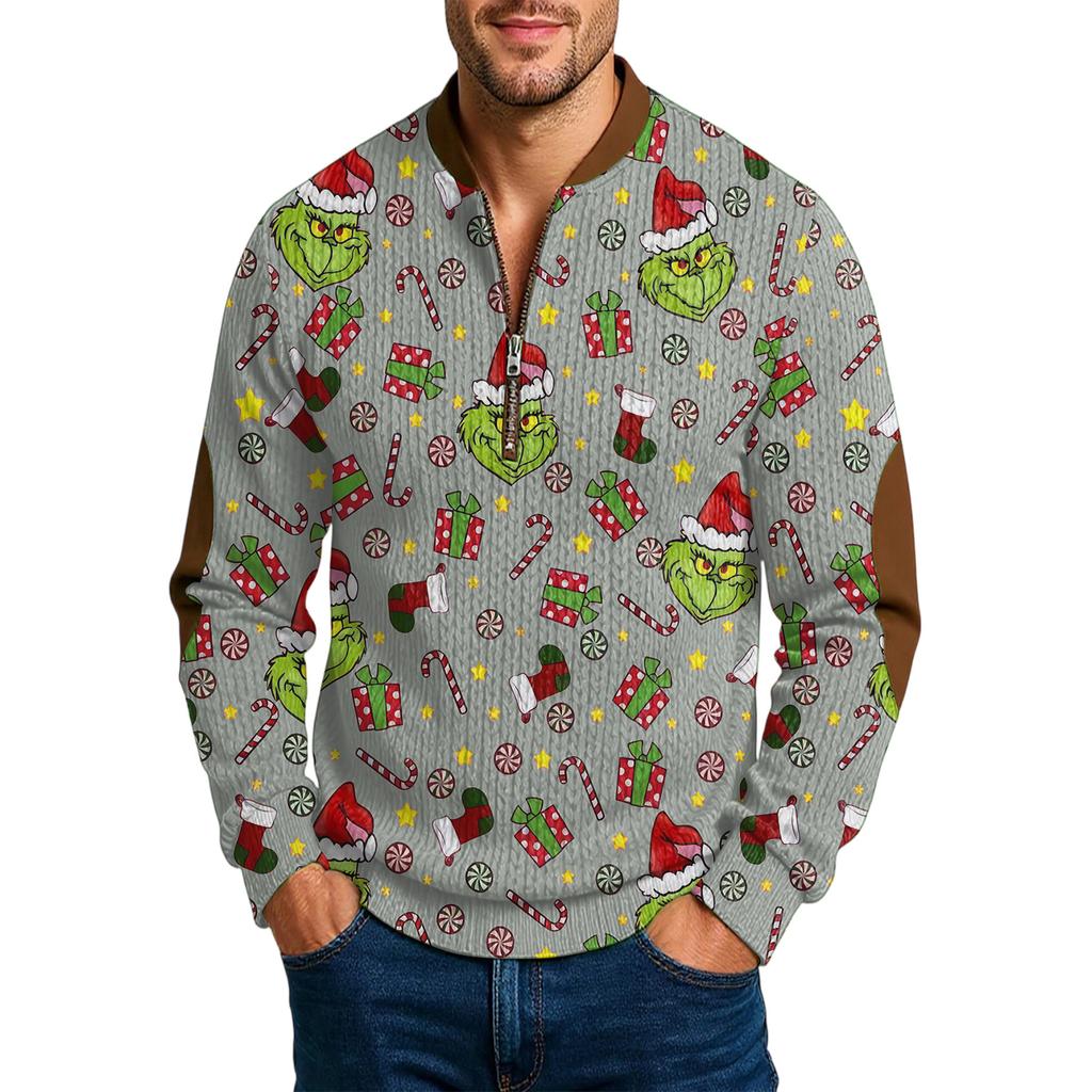 Men'S Outdoor Zipper Long Sleeved Sportswear Casual Sweatshirt