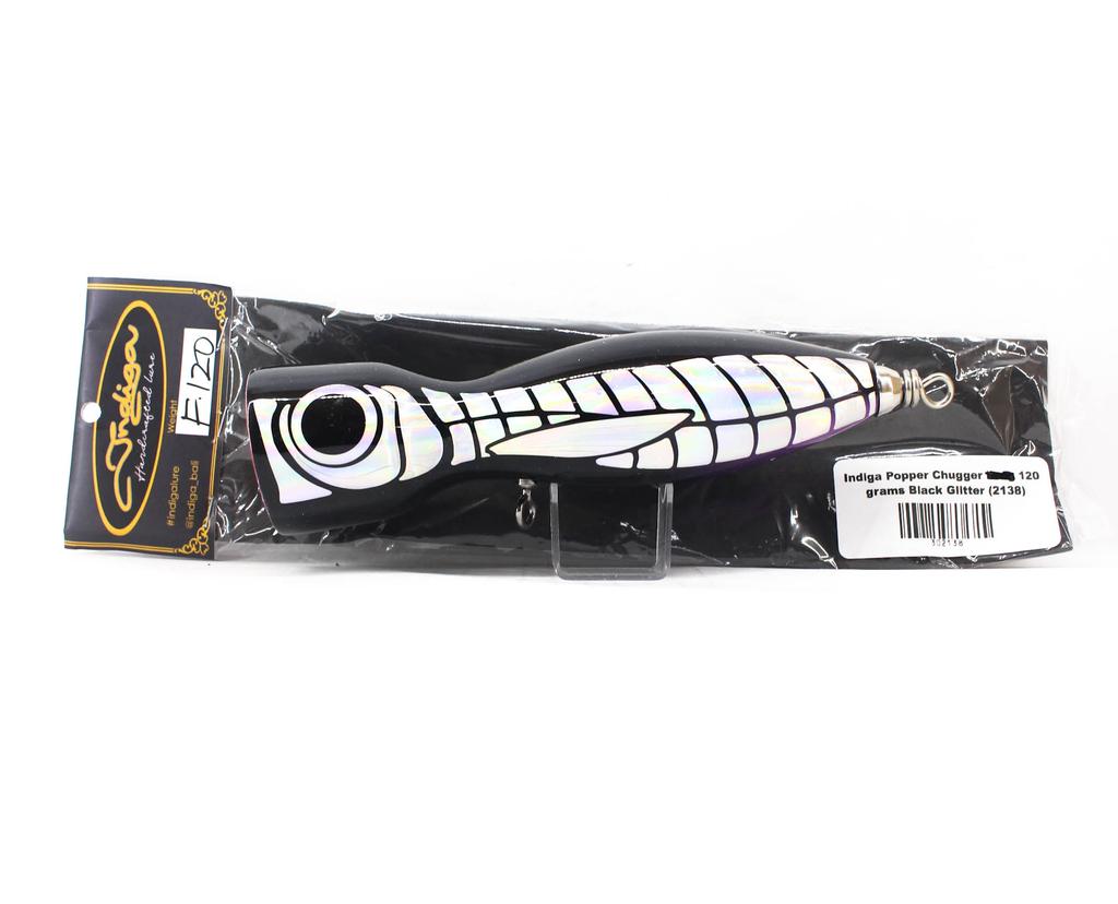 Indiga Popper Chugger Long 120 Grams Black Glitter (2138)