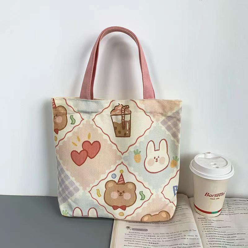 Anime Canvas Tote Bag - Fresh Casual Japanese Bento Style