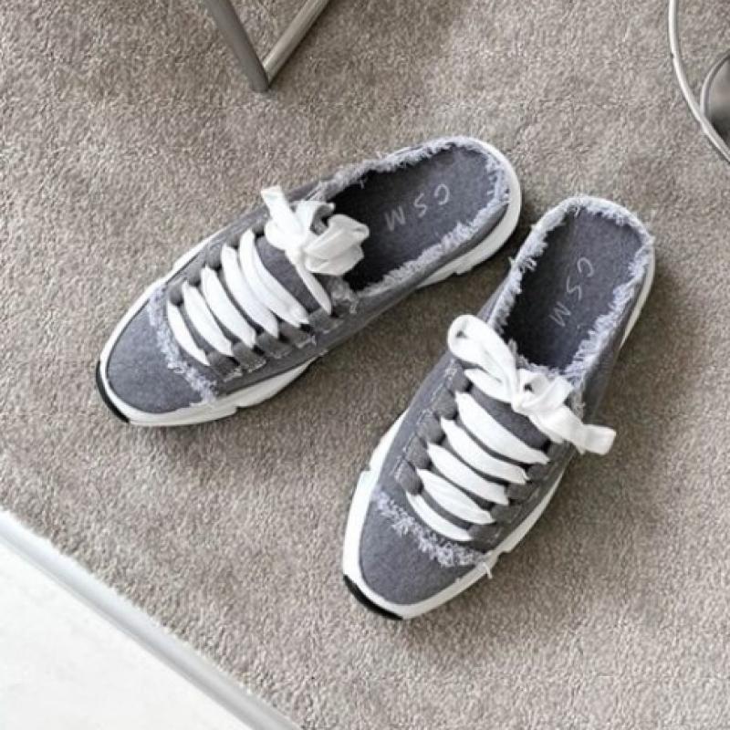 New ArrivalS Open Run Women S caSual backleSS SneakerS Blue