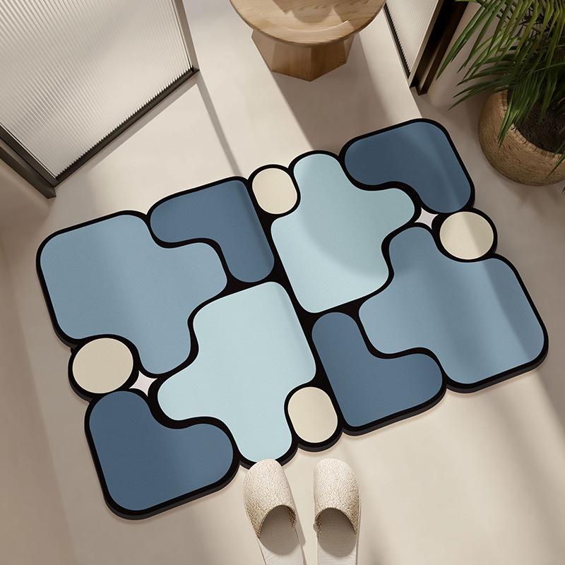 

Дофаминовый скандинавский минималистичный диатомовый коврик для ванной – Влагопоглощающий, износостойкий, нескользящий 40x60cm