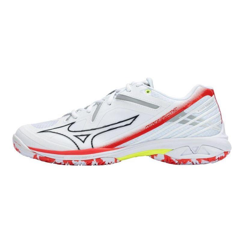 Mizuno Wave Claw 3 Wide White Radiant Red Unisex Sneakers Ebony 71GA244305