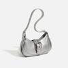 2025 New Trendy Women's Bag, Unique Design, Textured Baguette Bag, Vintage Underarm Bag, Versatile Wide-Strap Shoulder Bag