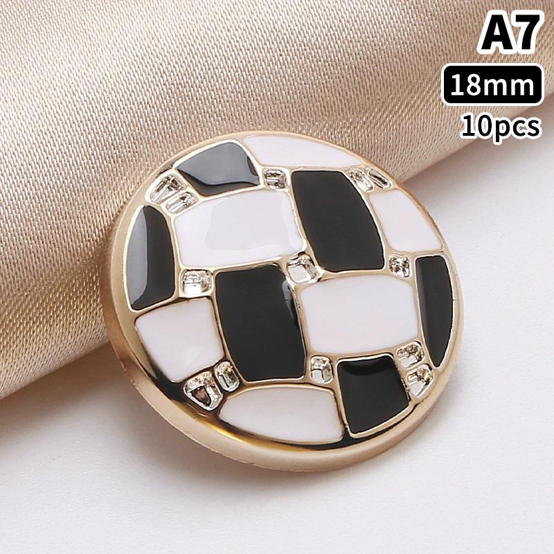 10 Stück 18/21/25mm Blume Perle Gold Kunststoff Schaft Knöpfe für Damen Bekleidung Jacke Pullover Nähzubehör Scrapbooking