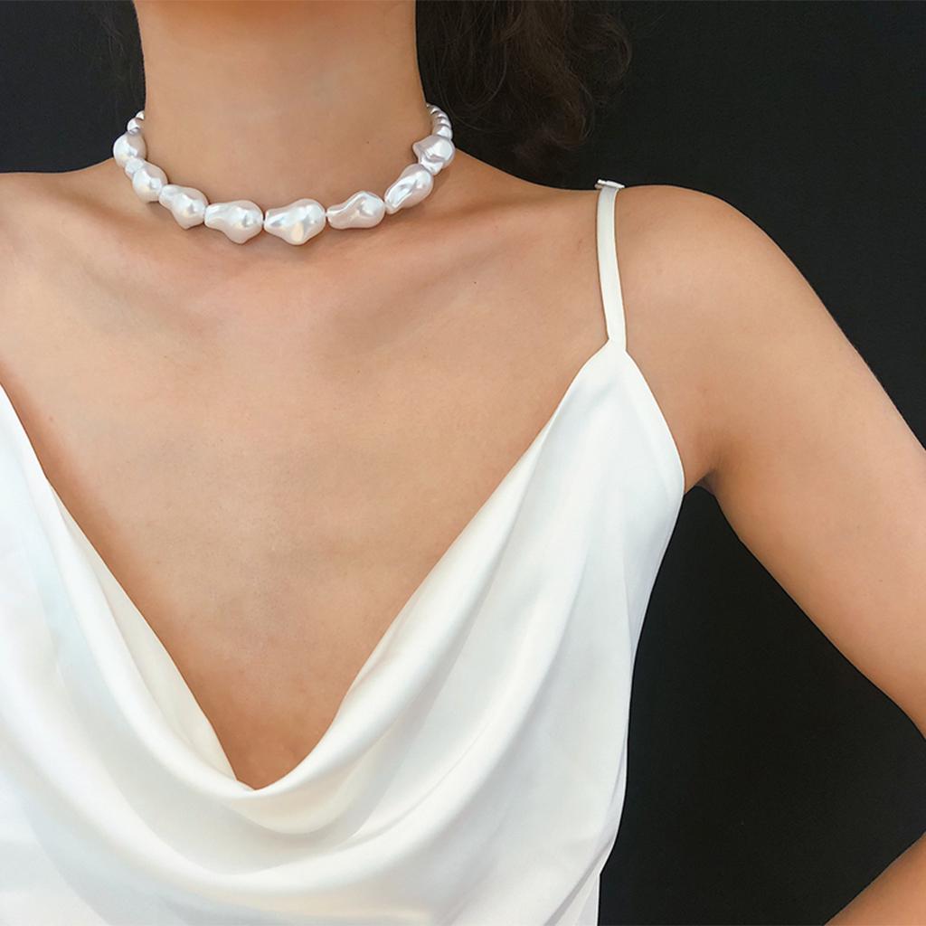Special Shaped Pearl Choker Necklace 