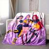 1pc Huntrix Flannel Blanket [Cozy Throw Blanket] For Sofa, Bed, Travel, Camping, Livingroom, Office, Couch, Chair, And Bed