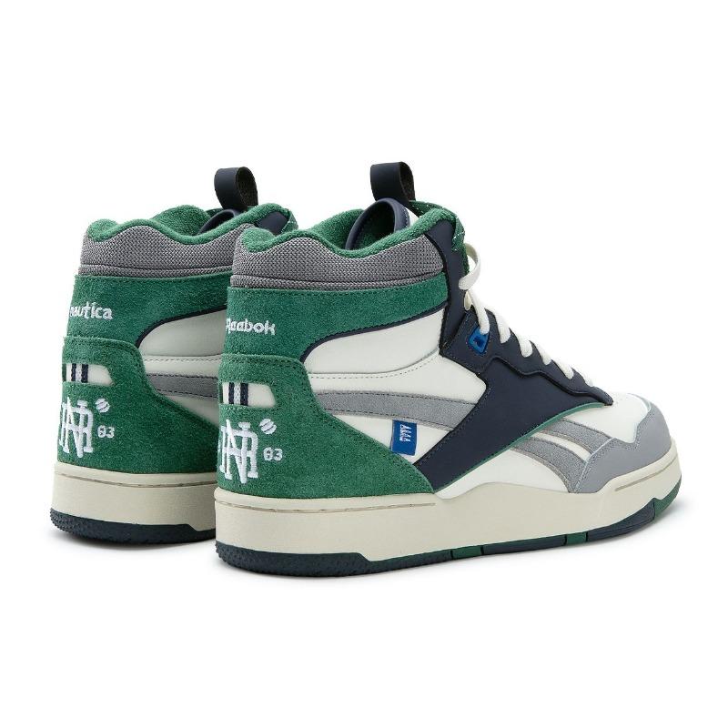 Nautica X Reebok BB 4000 II MID Unisex Mid-Top Vintage Basketball Shoes White Green 100245907