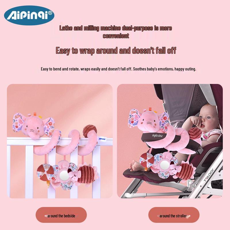 Aipinqi Baby Crib & Stroller Pendant: Pink Hanging Toy for Early Education (0-Year-Old)