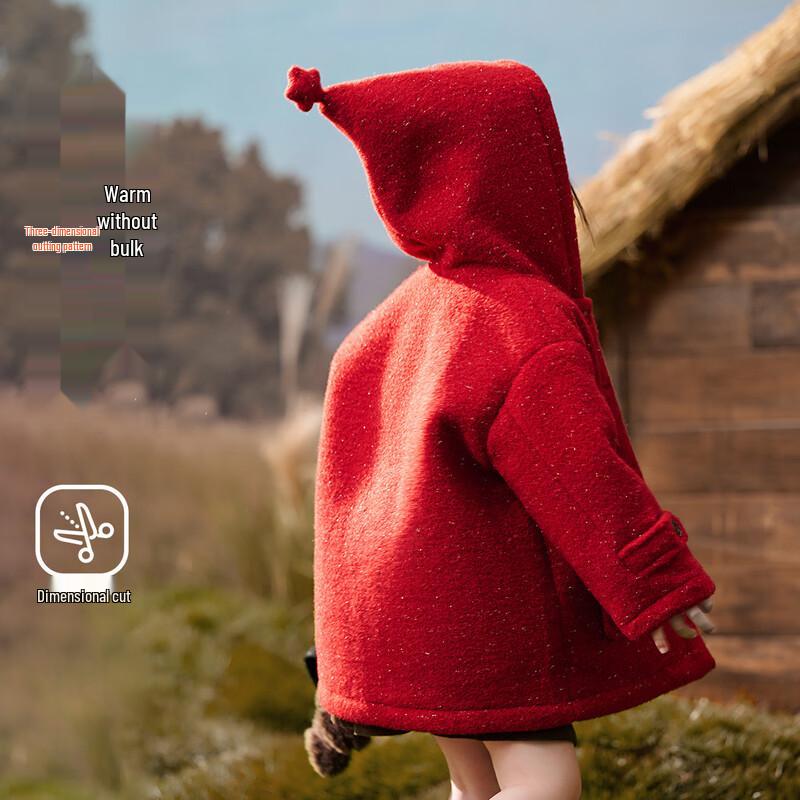 ASK JUNIOR Girls' Winter Fleece-Lined Hooded Padded Jacket