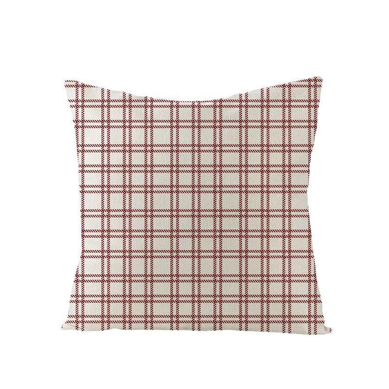 Christmas Linen Pillowcase Home Holiday Decoration Gift Pillow Cushion Cover