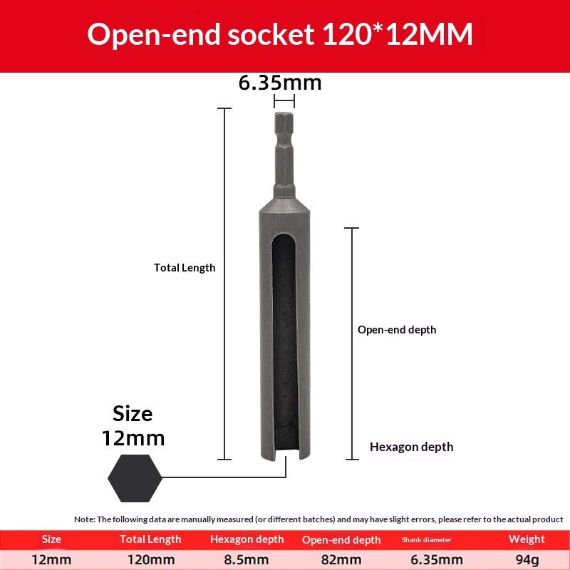 8-19Mm Extended Opening Sleeve Electric Screwdriver Socket Head Hexagon Shank Slotted Drill Bit Socket Wrench Tools