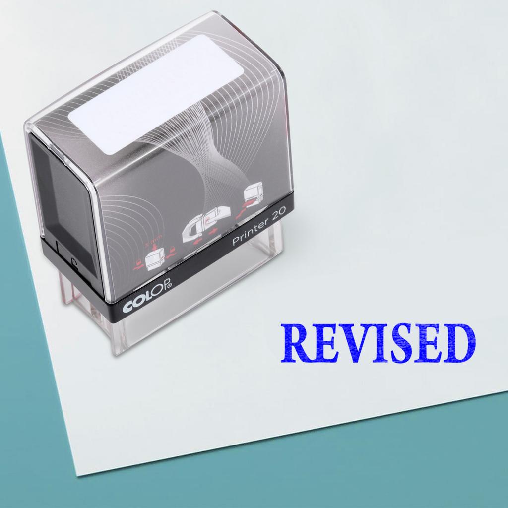 Revised Self Inking Rubber Stamp Custom Colop Office Stationary P20 Mini Stamper