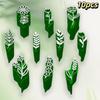 Flower Leaf Design Clay Stamp Molding Kit 10PCS Lightweight Plastic Tools for Handmade Brooch Badge Making