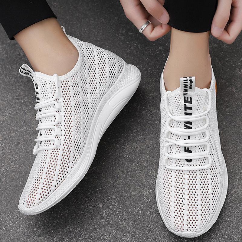 New Men Sneakers Casual Heightening Shoes 7cm Height Increase Shoes For Men Summer Breathable Elevator Shoes Insole Taller Shoes