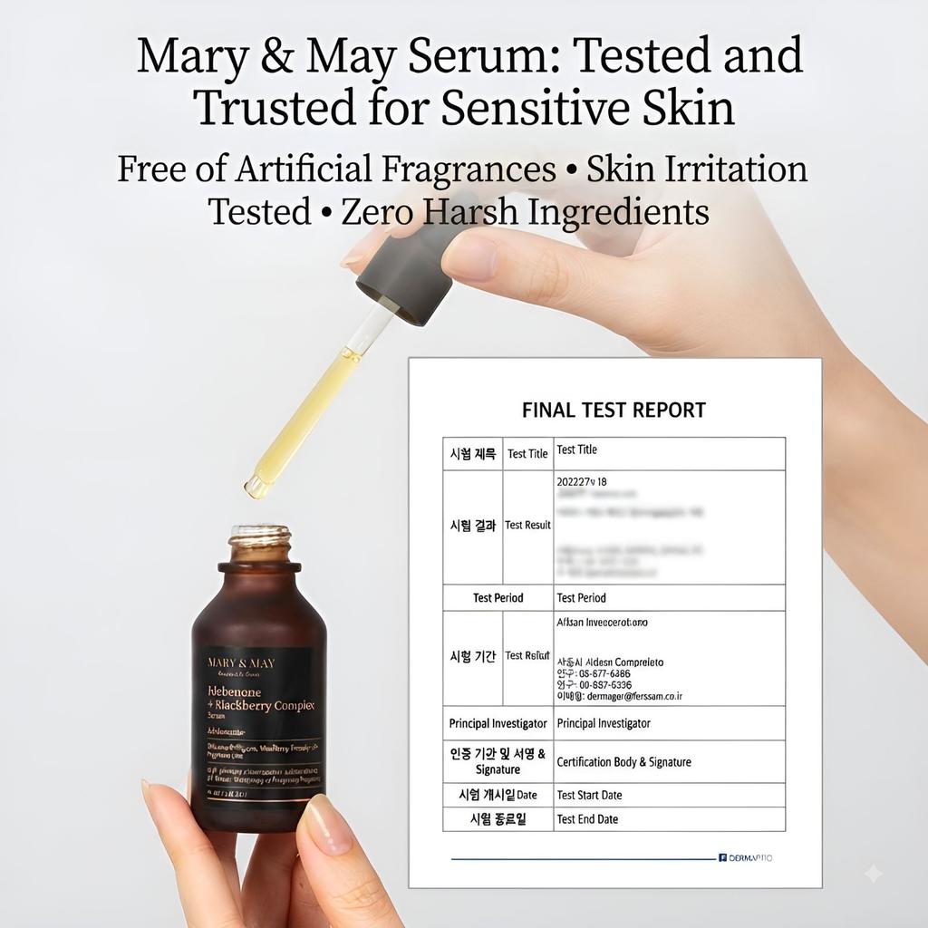 Mary&May Idebenone Blackberry Complex Serum 30ml Korean Anti Aging Brightening Serum