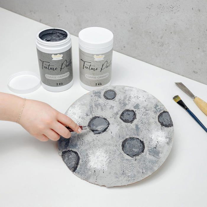 Pâte de Structure CREATIVE DECO | Gros Grains 2kg Gris | Pâte à Relief pour Peinture Acrylique | Pâte Texturée | Effet 3D