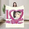 Sua Alien Stage I Love My Girlfriend Knitted Blankets Fleece Anime Ultra-Soft Throw Blankets for Bedroom Sofa Bedroom Quilt
