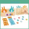 Palm Shape Math Calculation And Stroke Practice Wooden Board Children Puzzle Toy For Preschoolers