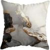 Modern Abstract Gold Foil Lines Printing Bay Decor Pillow Abstract Marble Cushion Cover Home Hotel Sofa Bed Cushion Cover