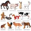 Wild Safari Animal Figurines: Giraffe, Elephant, Rhinoceros, Brown Bear, Tiger, Lion, Leopard, Hippopotamus - Solid Cognitive Toys