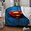 1pc Superhero Symbol Flannel Throw Blanket Lightweight Soft Warm All Season Blanket for Sofa, Bed, Travel,L1028150