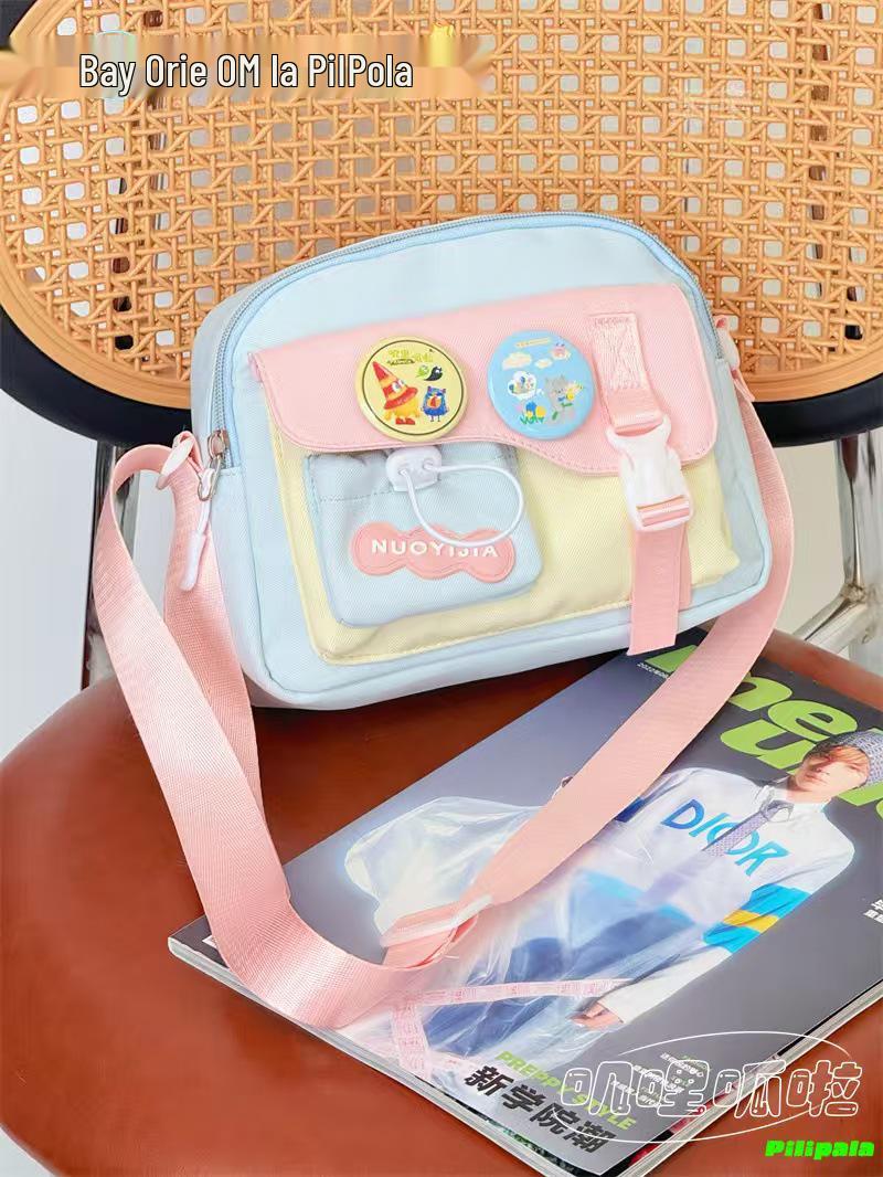 

Japanese Cute Girly Dopamine Mini Crossbody Bag - Sweet, Versatile Phone Shoulder Bag for Kids синий